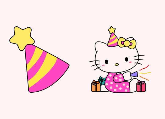 Hello Kitty Happy Birthday Cursor