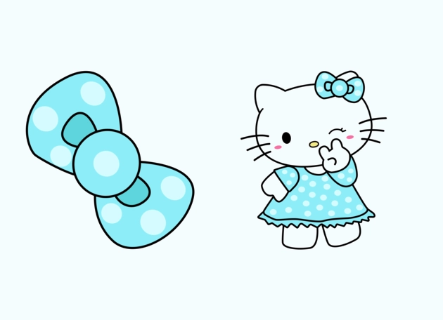 Hello Kitty in a Blue Dress Cursor