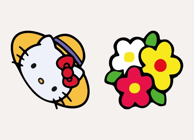 Hello Kitty In Garden Cursor
