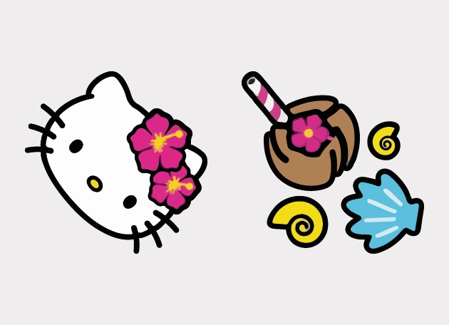 Hello Kitty On The Beach Cursor