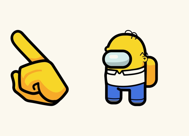 Homer Jay Simpson Among Us Cursor