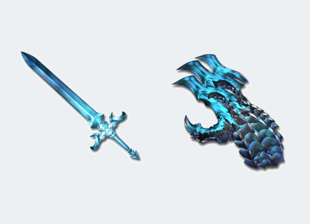 Ice Magic Sword And Claws Fantasy Cursor