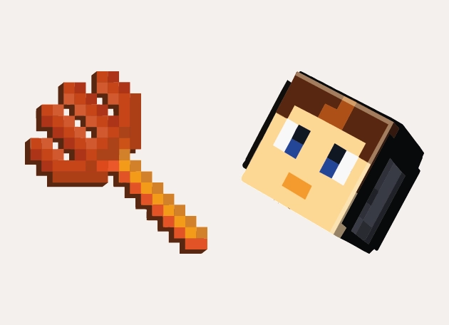 Lava Trident Minecraft Cursor