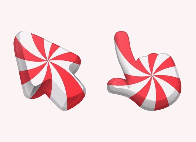 Lollipop Spiral Red Color Cursor