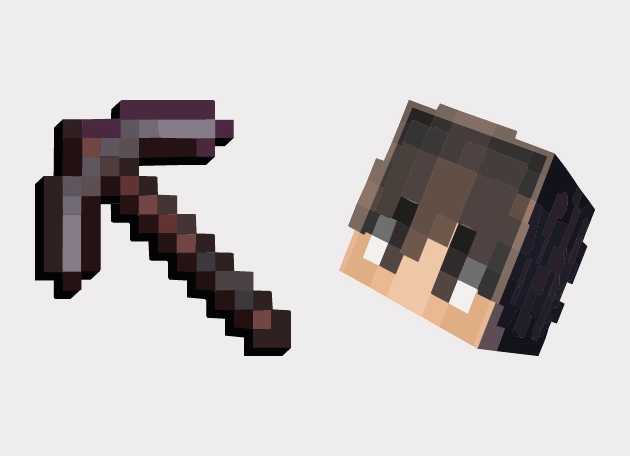 Netherite Pickaxe Haircut Skin Minecraft Cursor