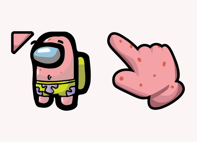 Patrick Star impostor among us cursor