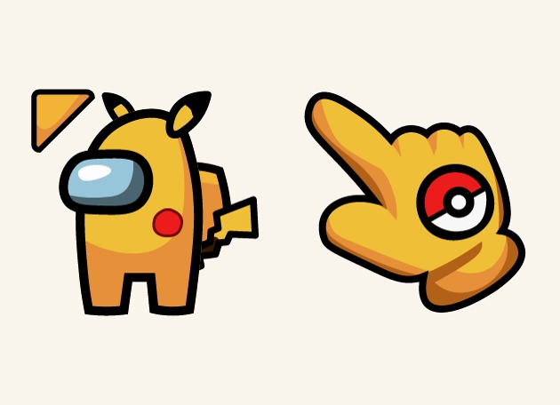 Pikachu impostor among us cursor