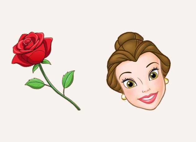 Princess Beauty and the Beast Belle and Rose Cursor