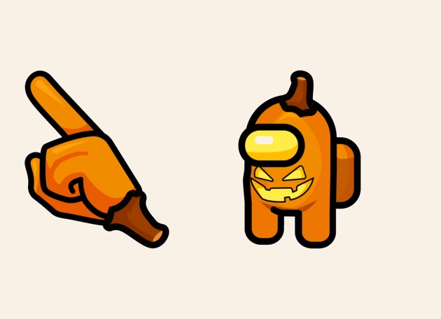 Pumpkin Halloween Among Us Cursor