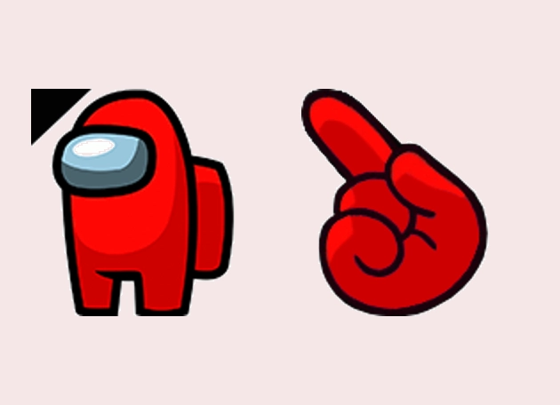 Red impostor among us cursor