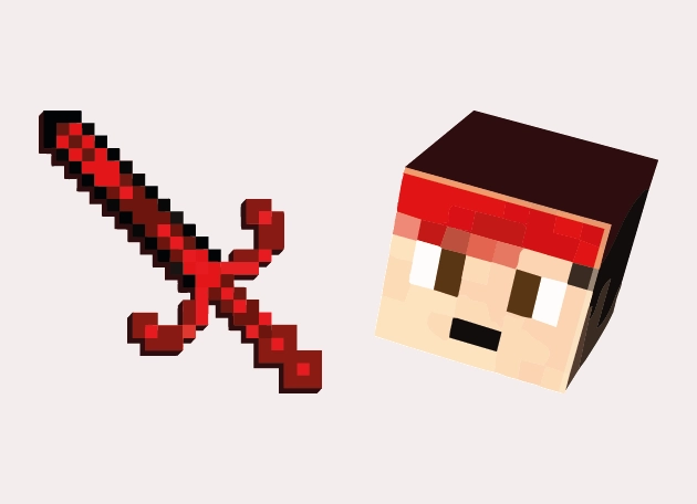 Red Stone Sword Ruby Minecraft Cursor