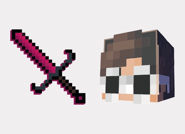 Red Sword Glasses Skin Minecraft Cursor