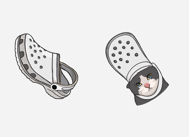 sad cat in crocs Cursor