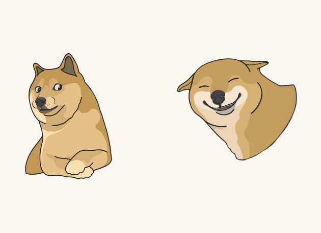 shiba inu dodge smiling dog Cursor