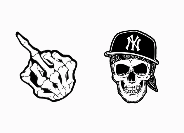 Skeleton Middle Finger Hip-Hop Rappers Cursor