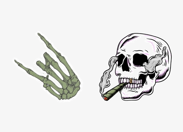 Skeleton Smoke GTA Cursor