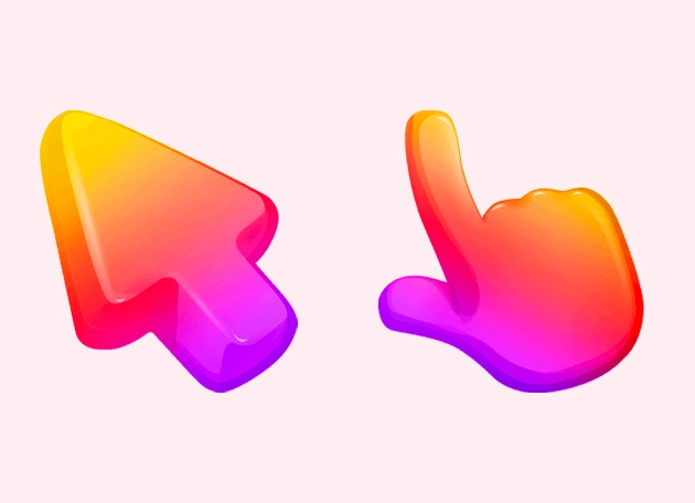 Social Media Gradient Color Cursor