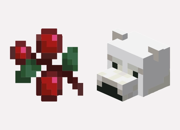 Sweet Berries and Bear Minecraft Cursor