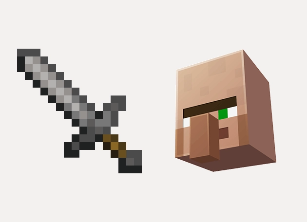 Villager Sword Minecraft Cursor