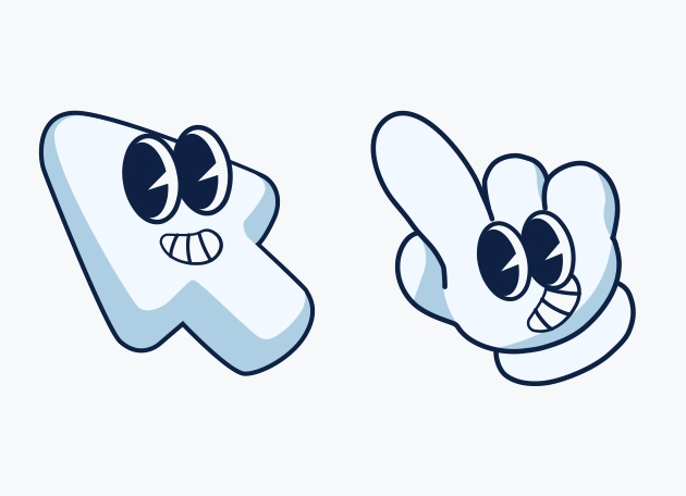 White Smilling Arrow Cursor