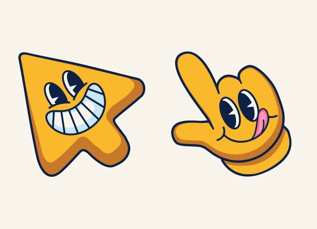 Yellow arrow shows tongue Cursor